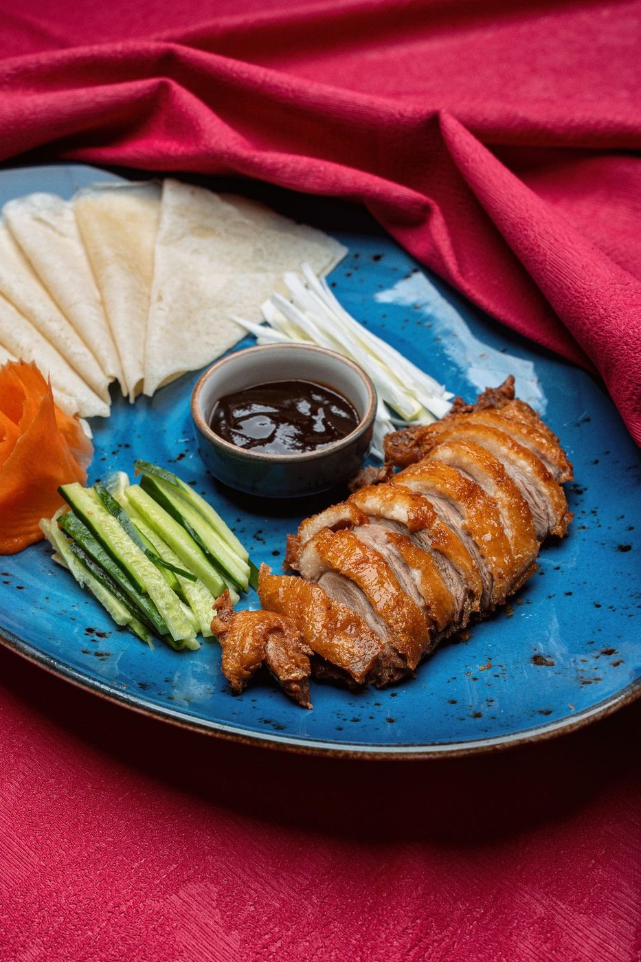 Pato à Pequim com crepes
